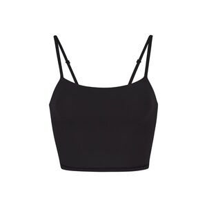 SKIMS NWT Fits Everybody Cropped Cami Top Bralette Size S Onyx Black Straps